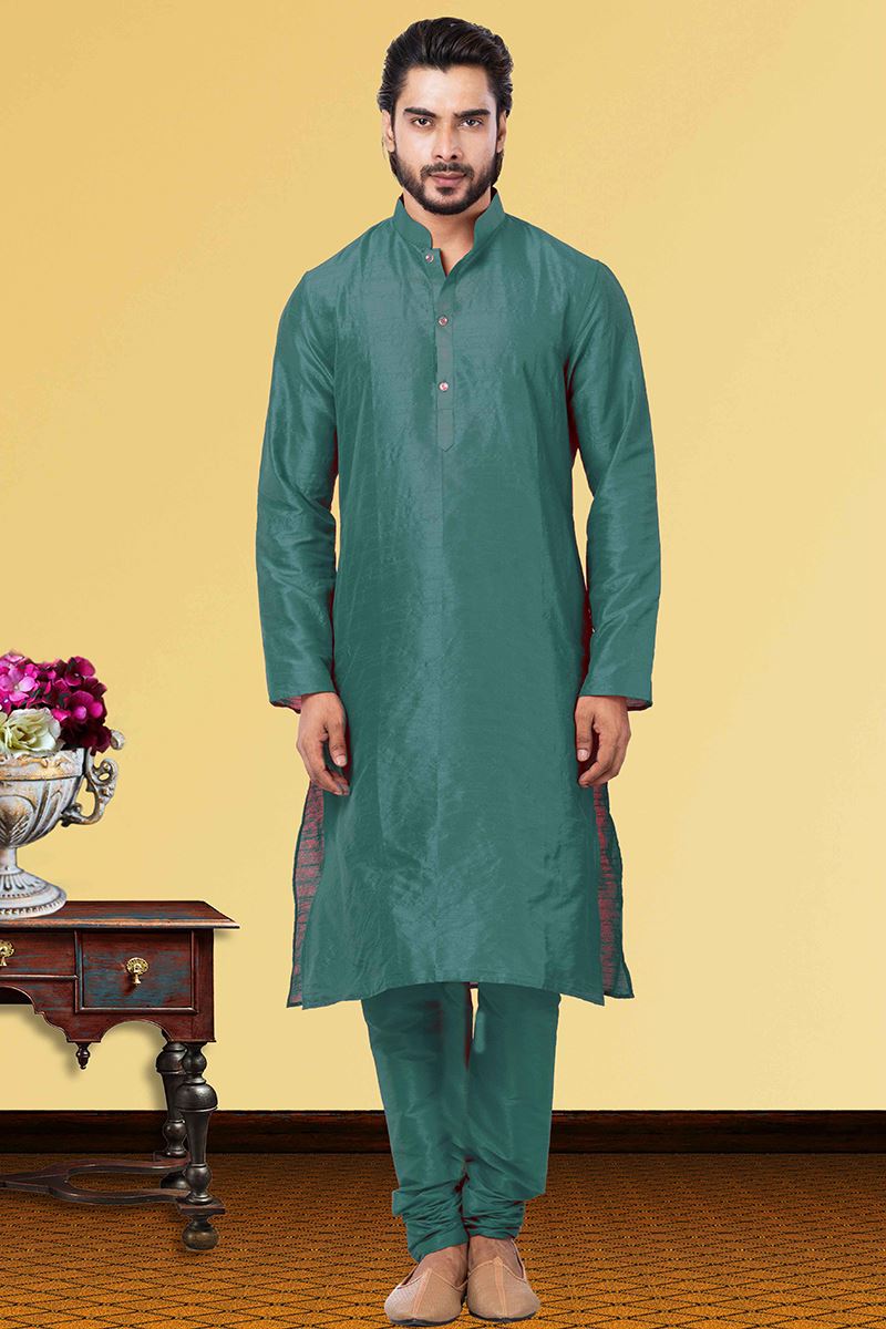 Attractive Dark Green Colored Designer Kurta Set