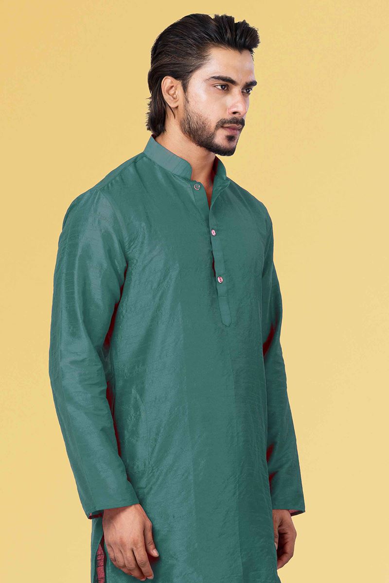 Attractive Dark Green Colored Designer Kurta Set