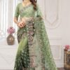 LovelyMehendi Green Colored Designer Saree