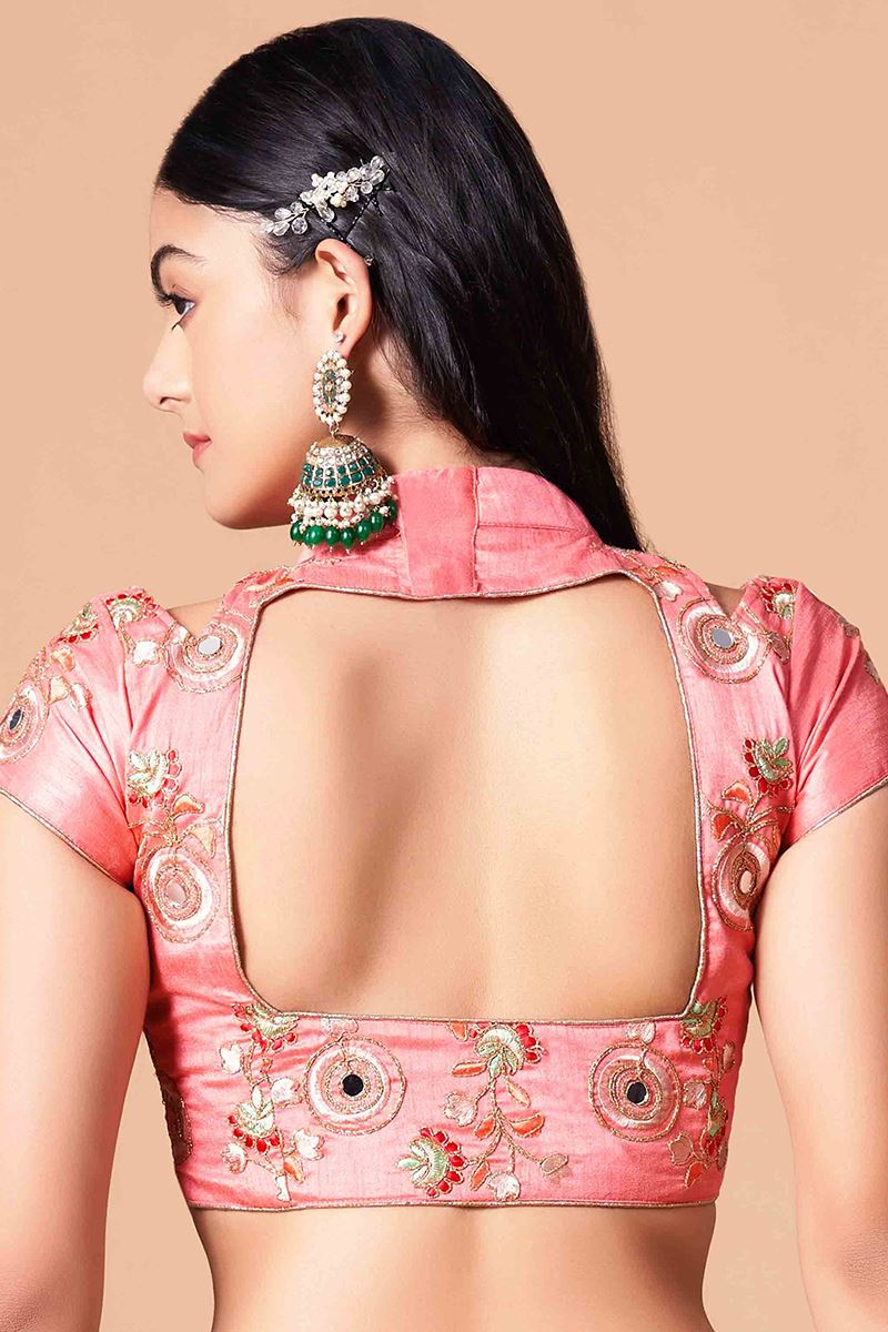 Lovely Green and Pink Colored Designer Lehenga Choli