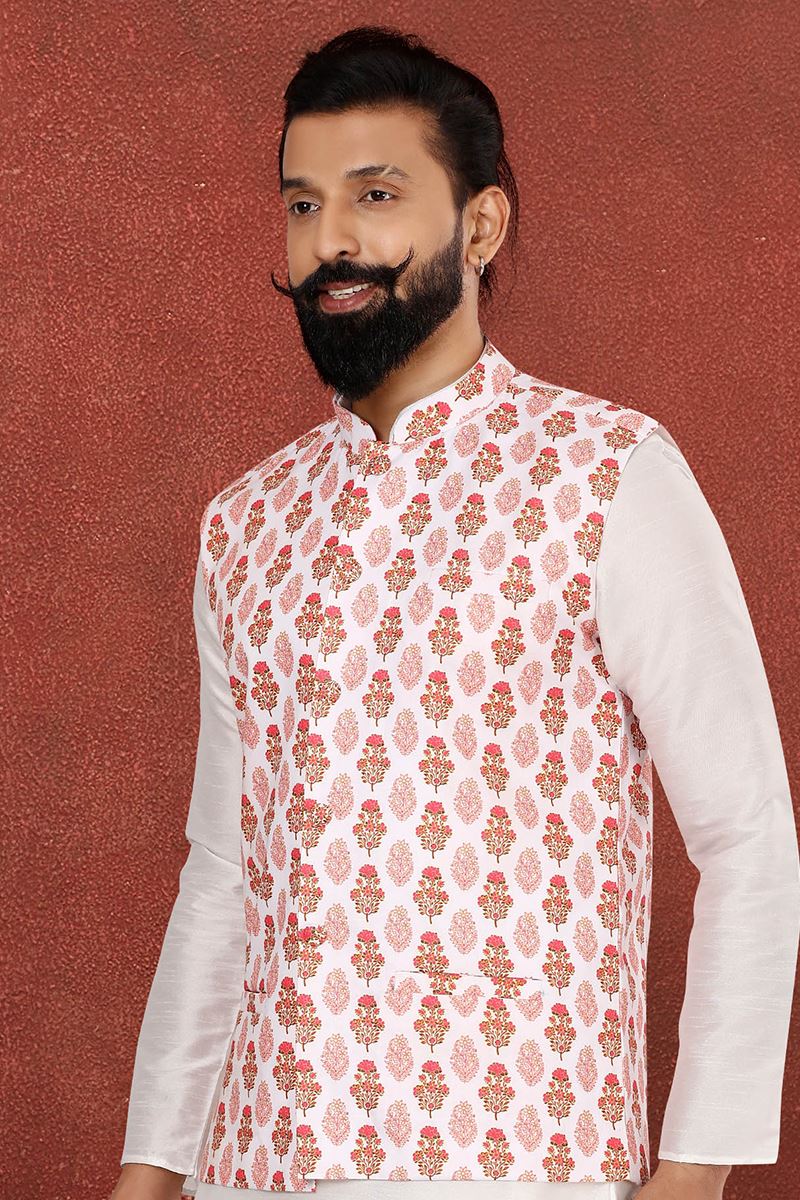 Charismatic White Colored Designer Jacket