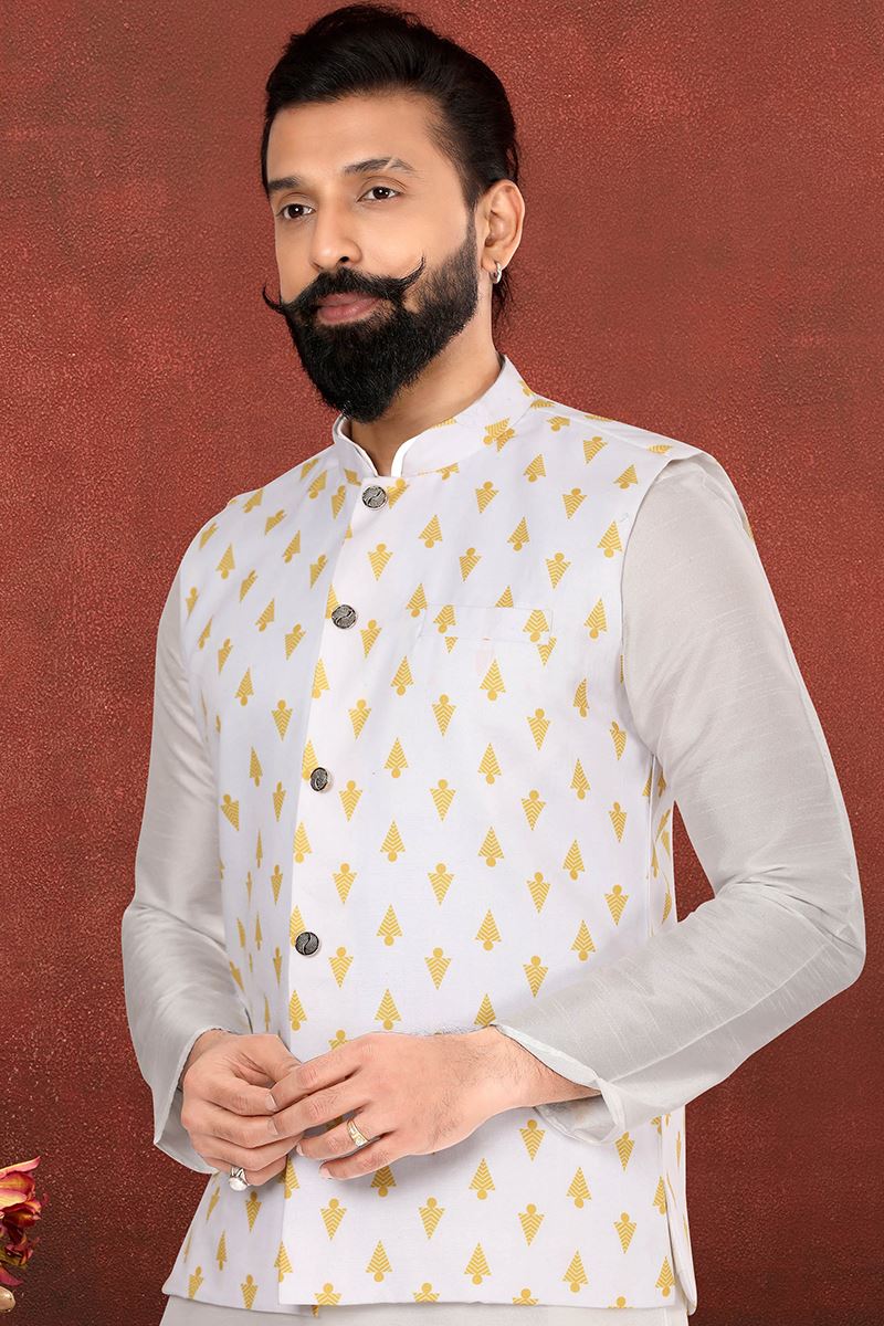 Amazing White Colored Designer Jacket