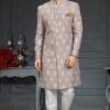 Dazzling Dusty Brown Colored Designer Nawabi Indo Western