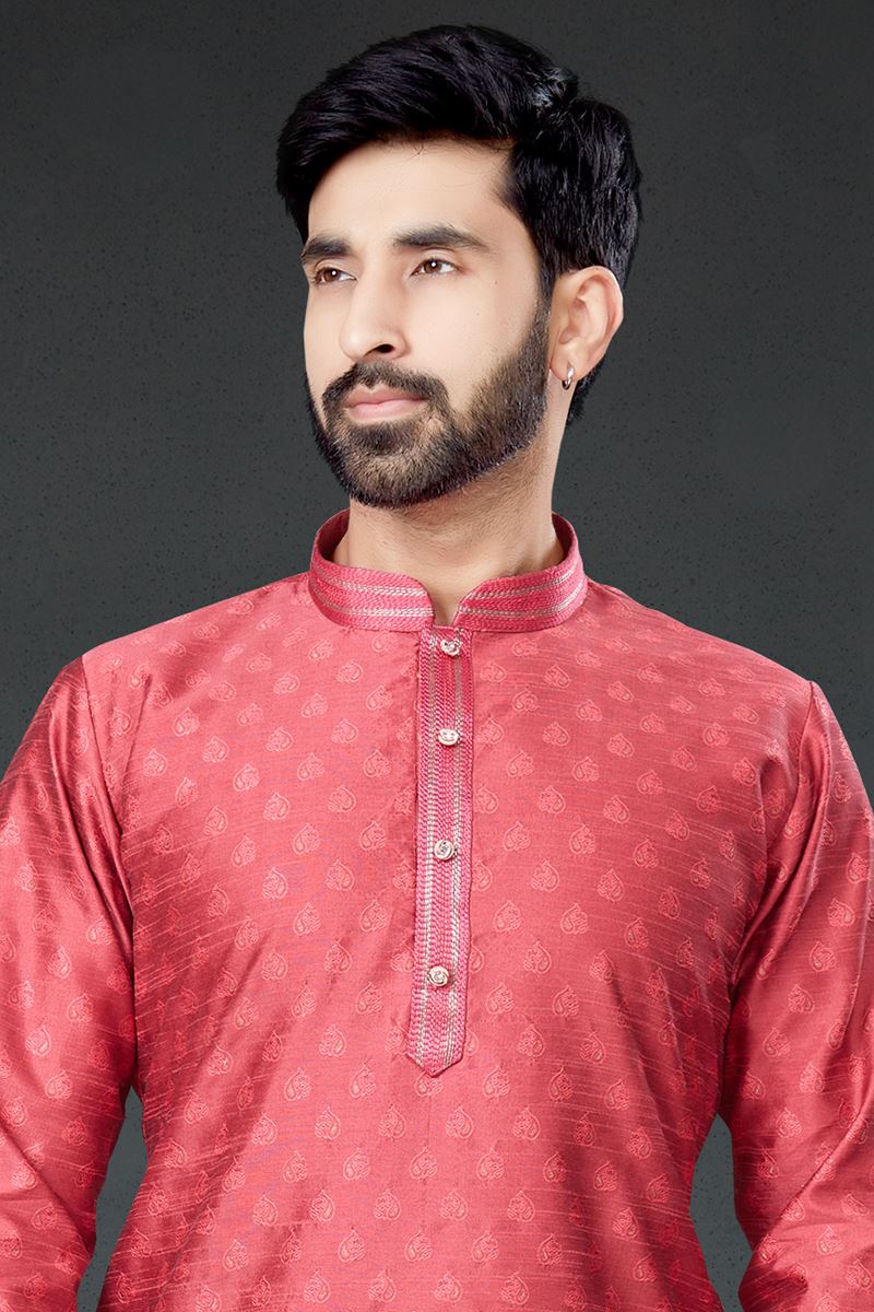 Charming Pink Colored Designer Kurta Set
