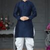 Charming Navy Blue Colored Designer Kurta Set