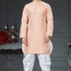 Charming Light Peach Colored Designer Kurta Set