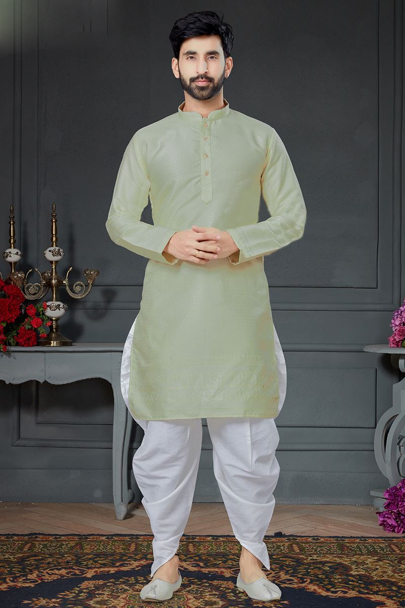 Charming Pista Green Colored Designer Kurta Set