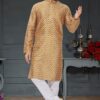 Appealing Golden Colored Designer Kurta Set