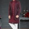 Splendid Maroon Colored Designer Italian Indo Western