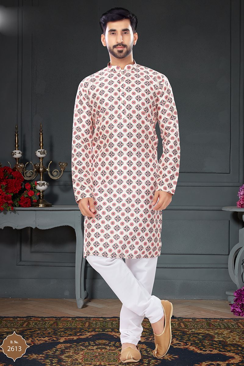 Charismatic Cream Colored Designer Kurta Set