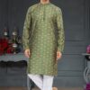 Spectacular Green Colored Designer Kurta Set