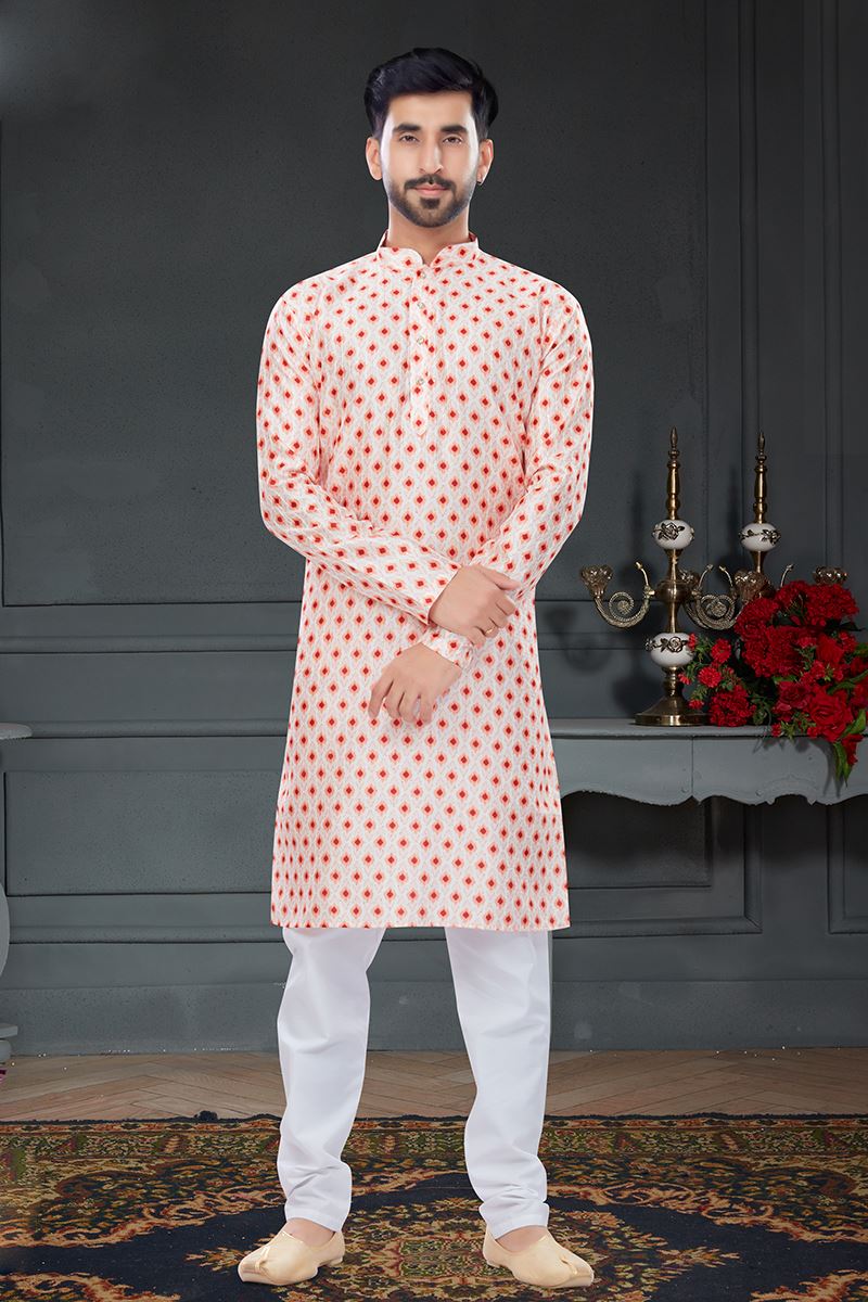 Majestic Off-White Colored Designer Kurta Set