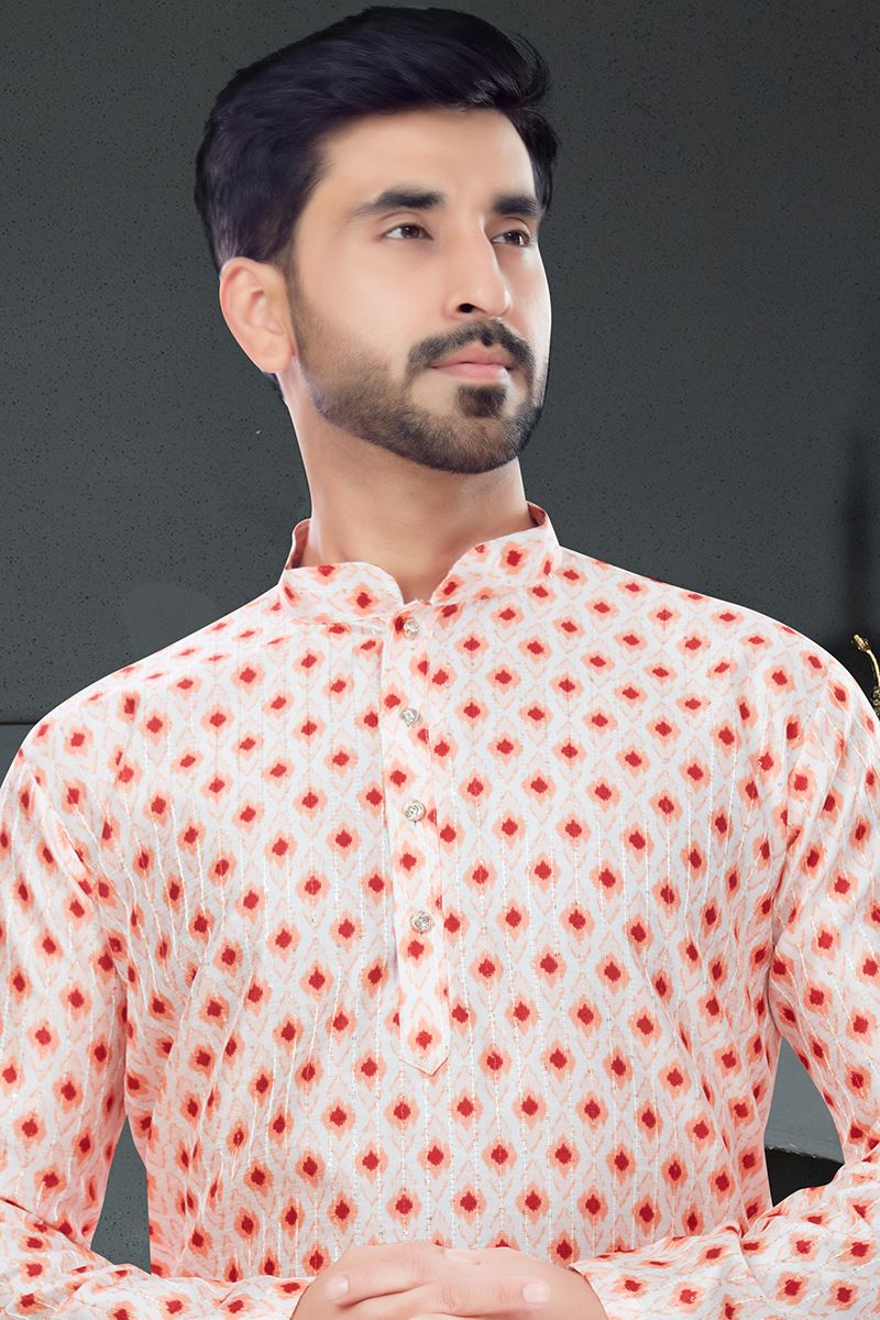 Majestic Off-White Colored Designer Kurta Set