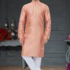 Magnificent Peach Colored Designer Kurta Set