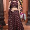 Appealing Maroon Colored Designer Lehenga Choli