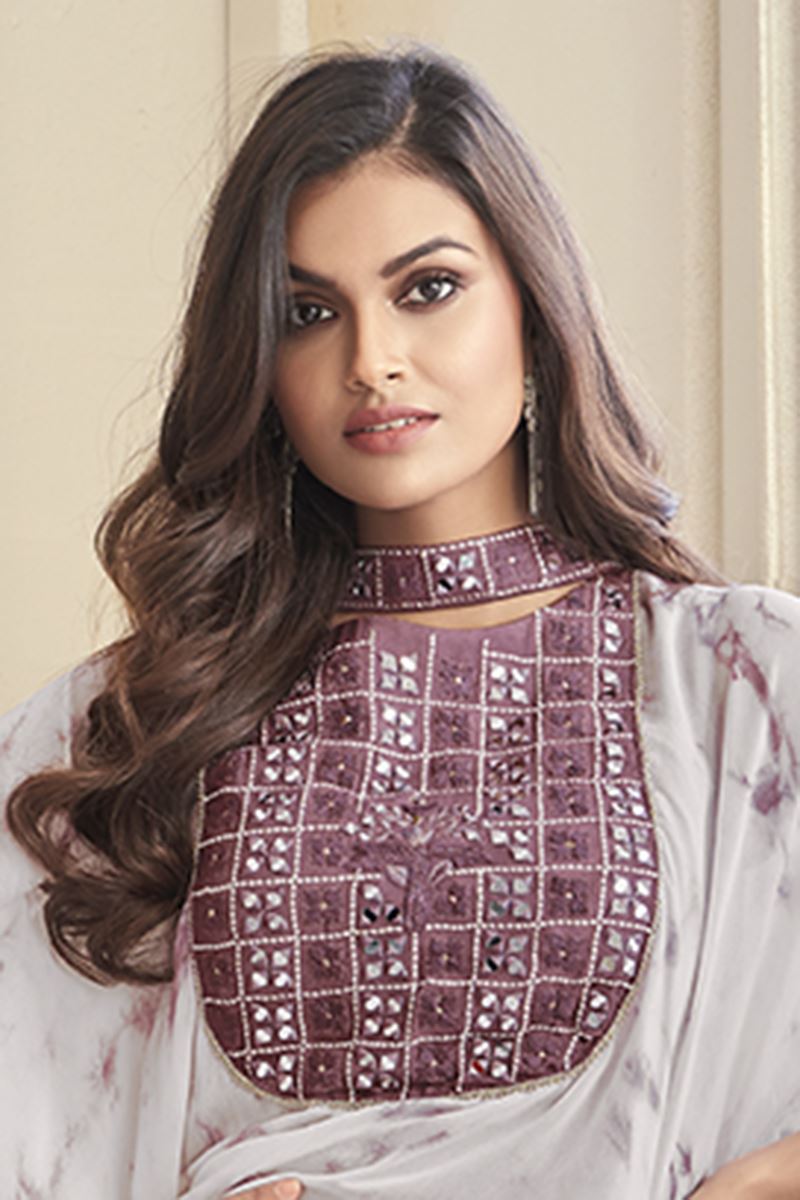 Striking Magenta Colored Designer Suit