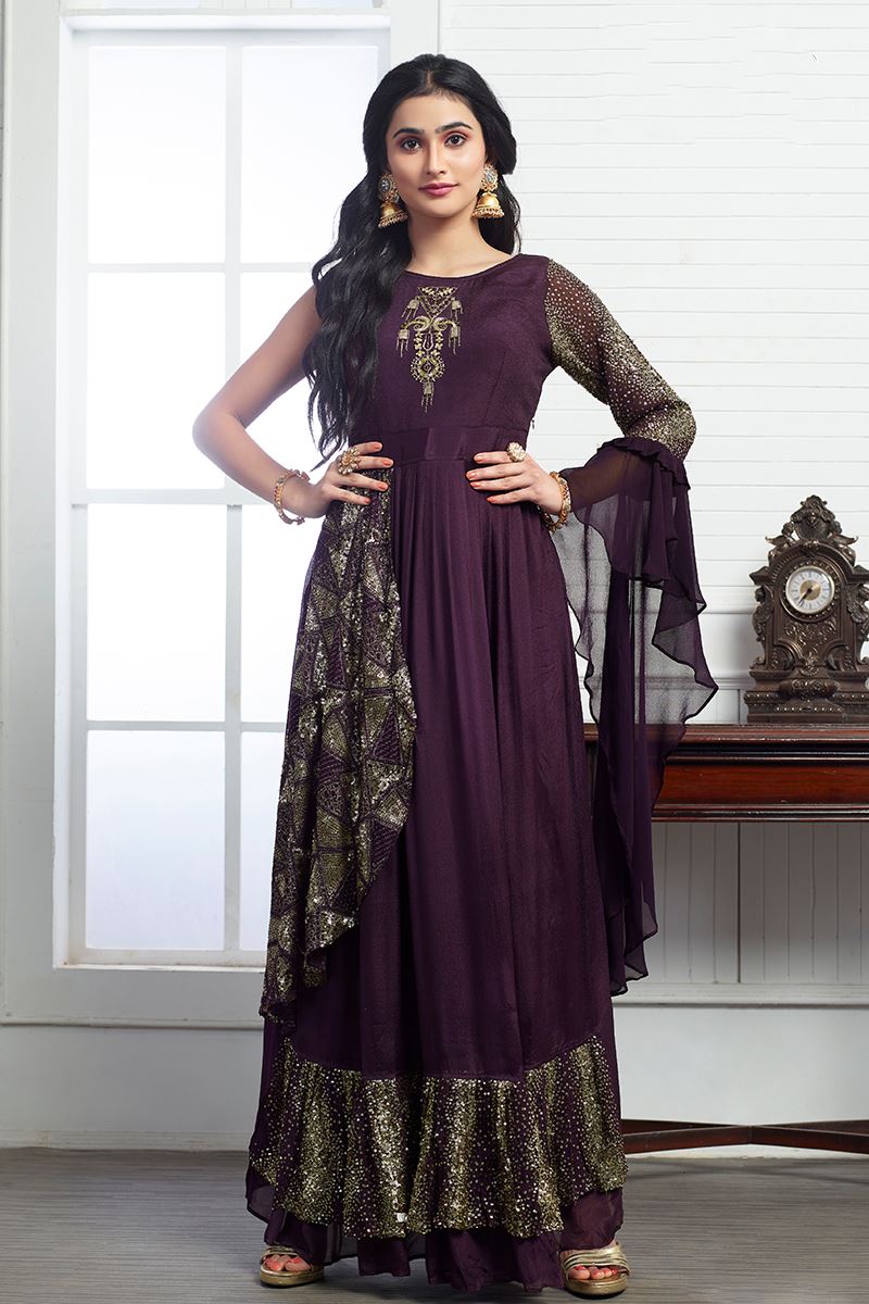 Divine Wine Colored Designer Suit