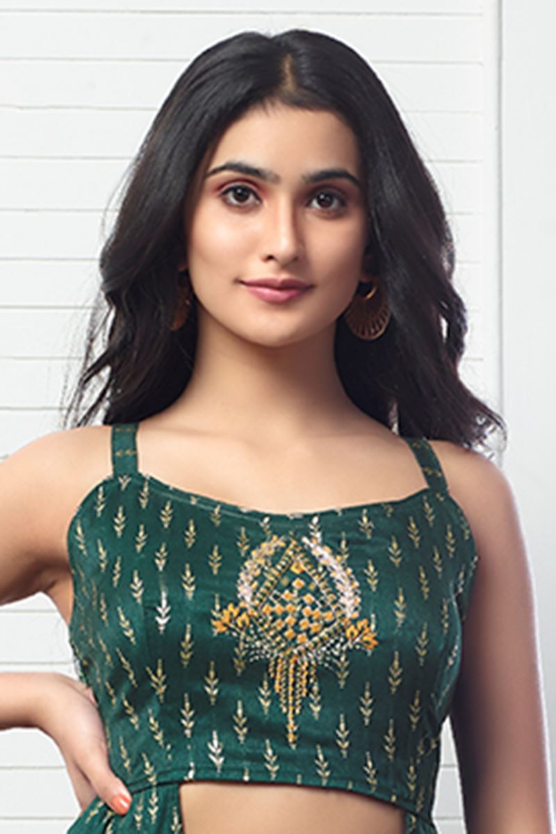 Irresistible Dark Green Colored Designer Suit