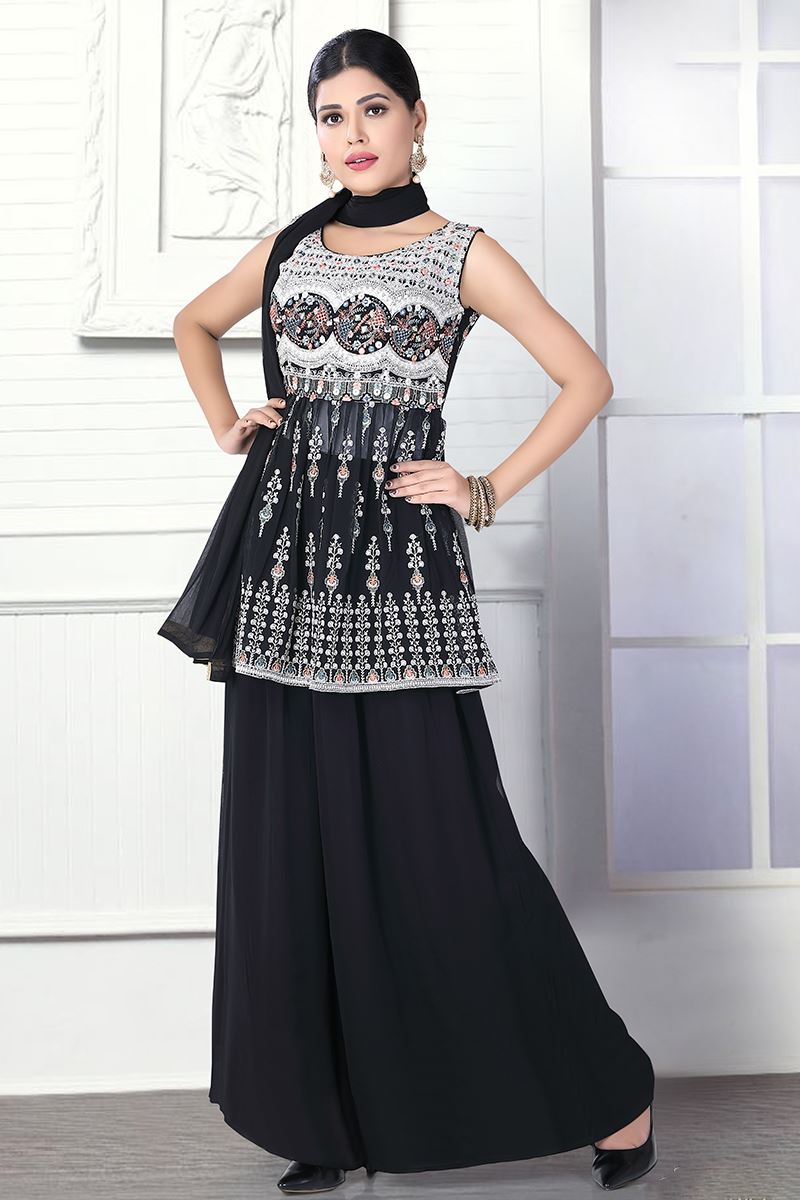 Artistic Black Colored Designer Suit