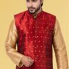 Stylish Red Colored Designer Menswear Jacket