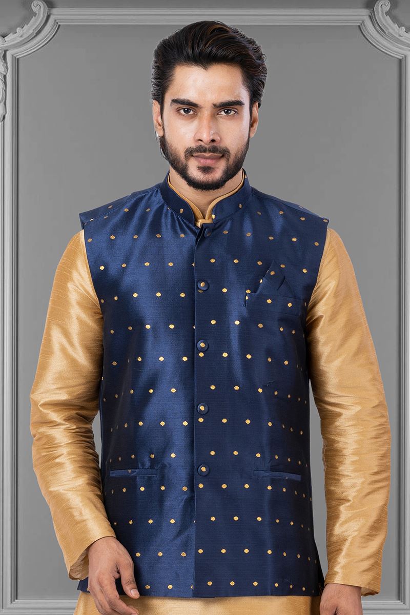Awesome Navy Blue Colored Designer Menswear Jacket