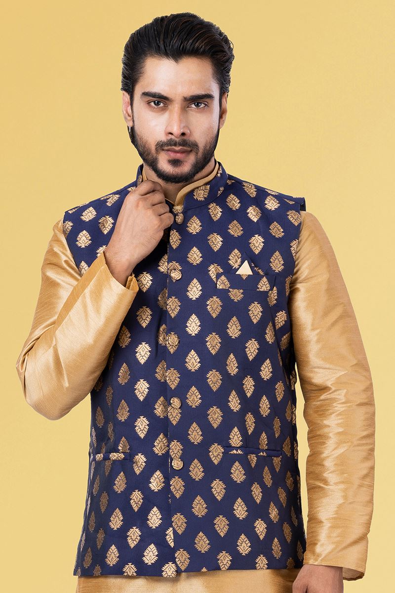 Amazing Ink Blue Colored Designer Menswear Jacket