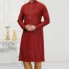 Spectacular Maroon Colored Designer Kurta Payjama Set