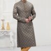 Splendid Grey Colored Designer Kurta Payjama Set