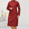 Royal Maroon Colored Designer Kurta Payjama Set