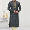 Impressive Navy Blue Colored Designer Kurta Payjama Set