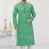 Attractive Green Colored Designer Kurta Payjama Set