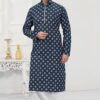 Majestic Navy Blue Colored Designer Kurta Payjama Set