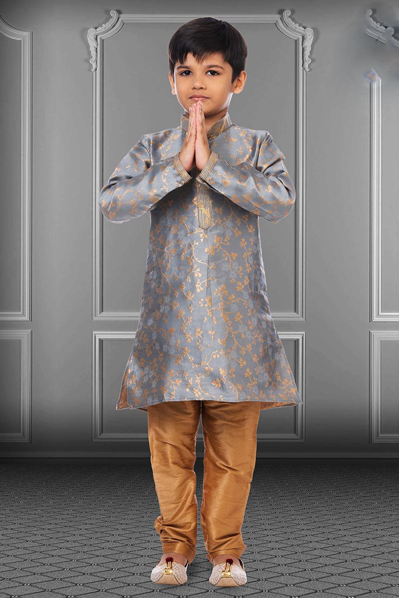 Classy Grey Colored Designer Kids wear