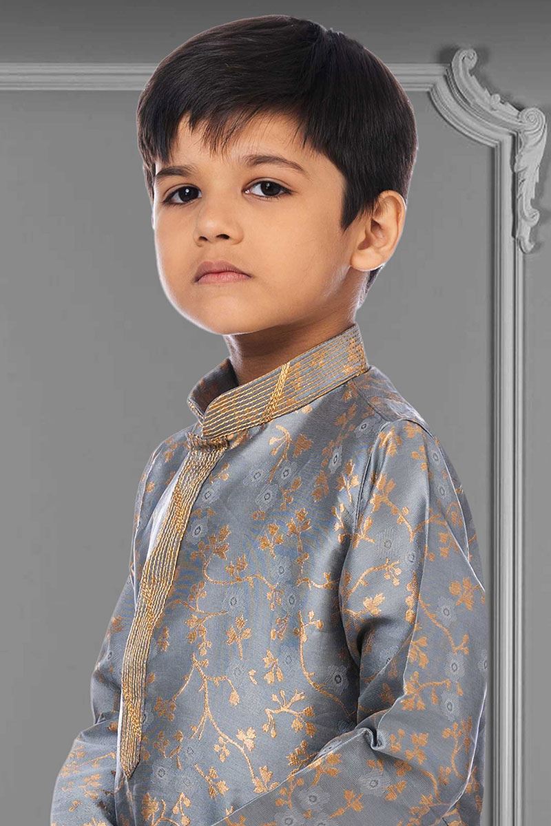 Classy Grey Colored Designer Kids wear