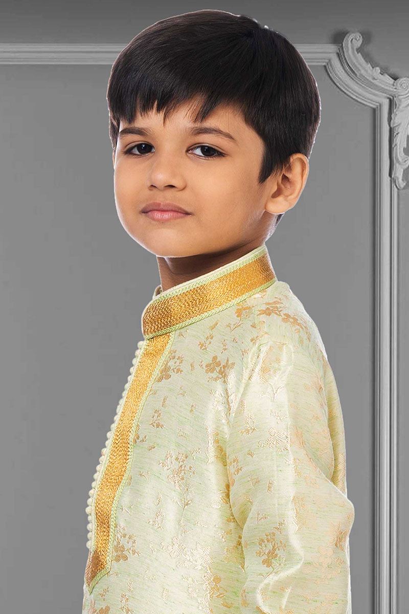 Exquisite Lime Green Colored Designer Kids wear