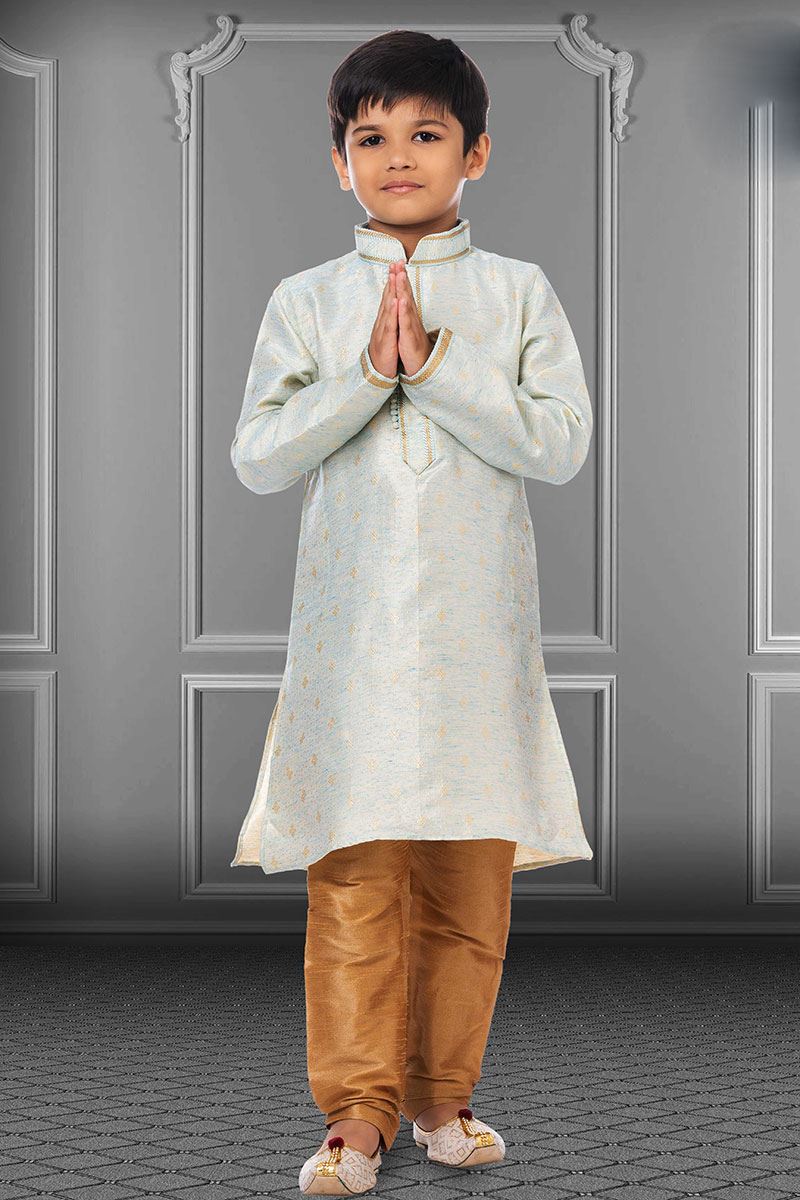 Enticing Sky Blue Colored Designer Kids wear