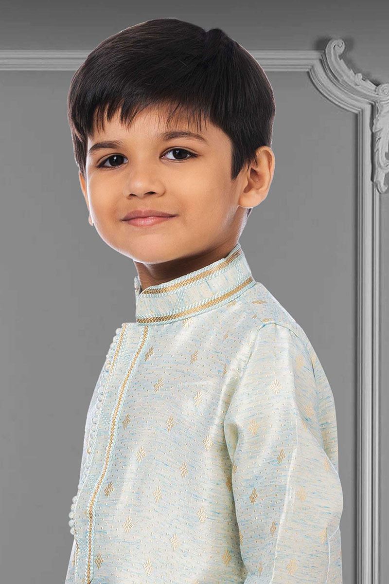 Enticing Sky Blue Colored Designer Kids wear
