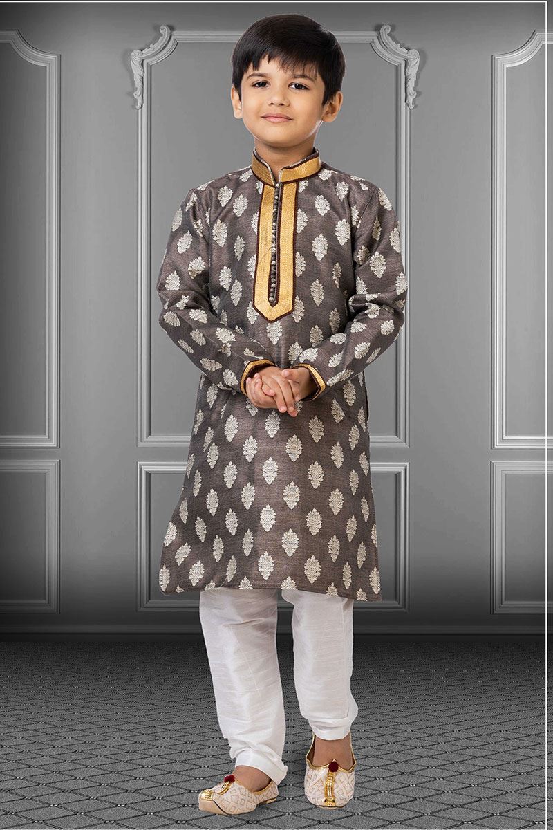 Impressive Grey Colored Designer Kids wear