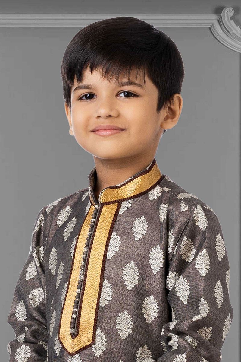 Impressive Grey Colored Designer Kids wear