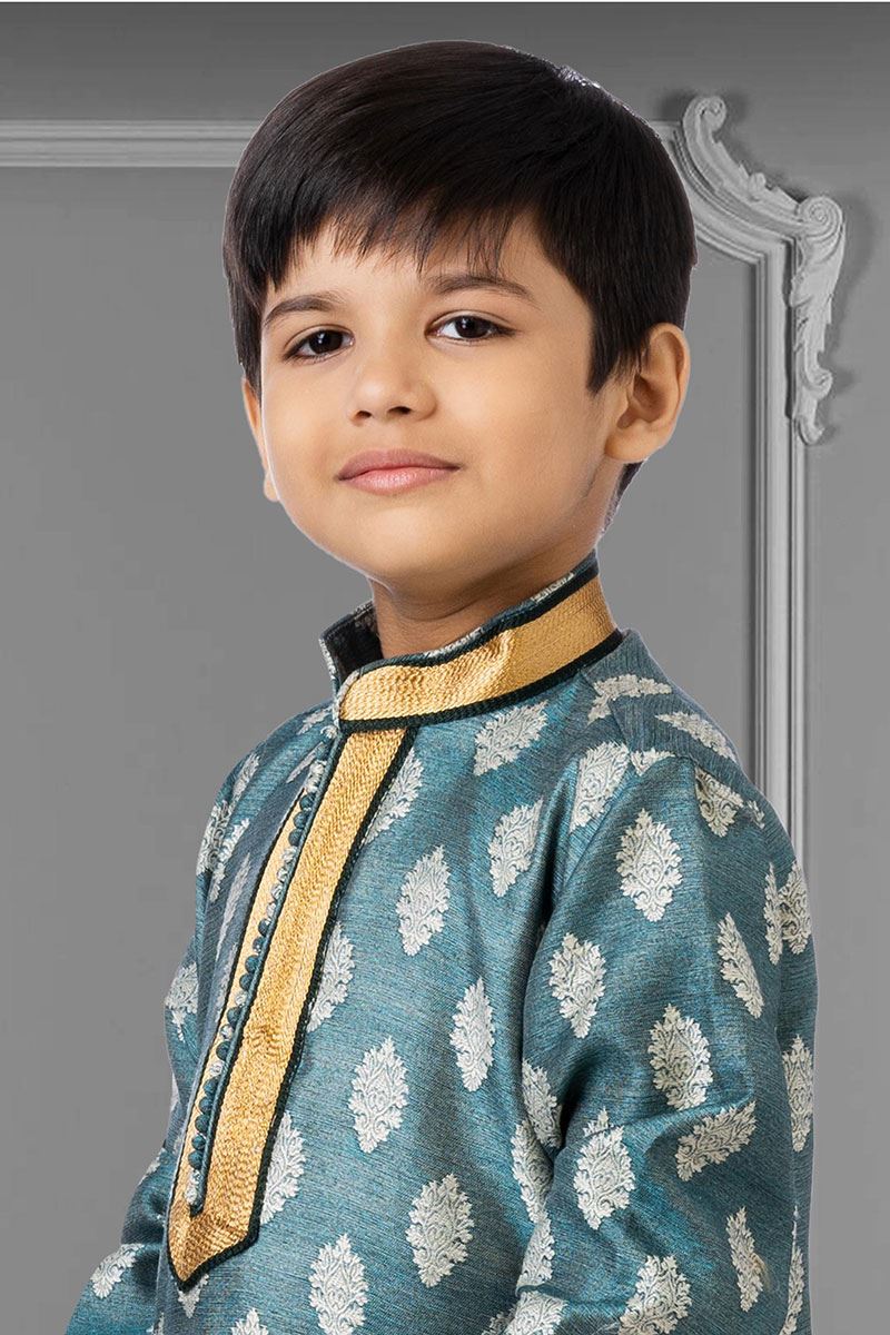 Awesome Teal Colored Designer Kids wear