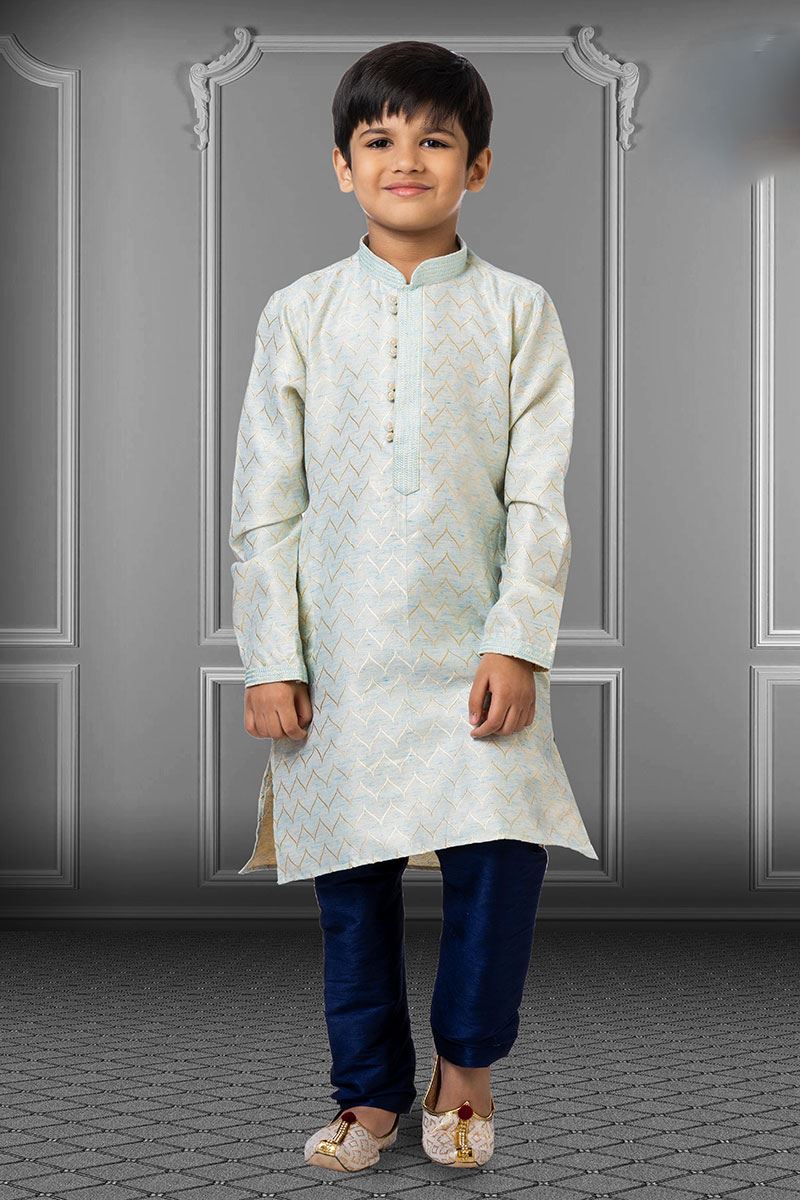 Charismatic Sky Blue Colored Designer Kids wear