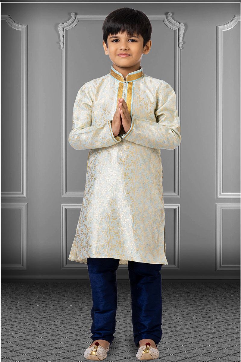 Captivating Sky Blue Colored Designer Kids wear