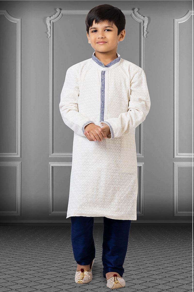 Exuberant White Colored Designer Kids wear