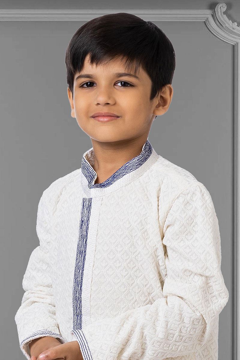 Exuberant White Colored Designer Kids wear