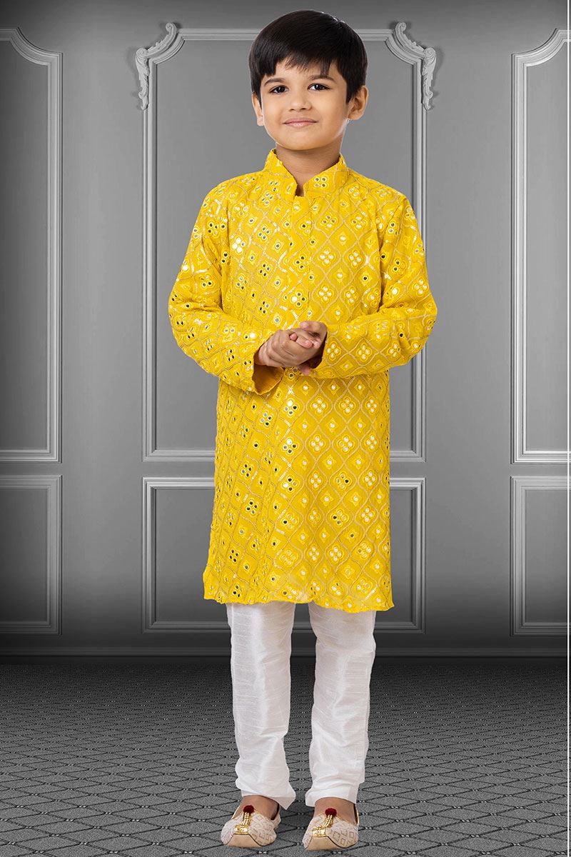Delightful Yellow Colored Designer Kids wear
