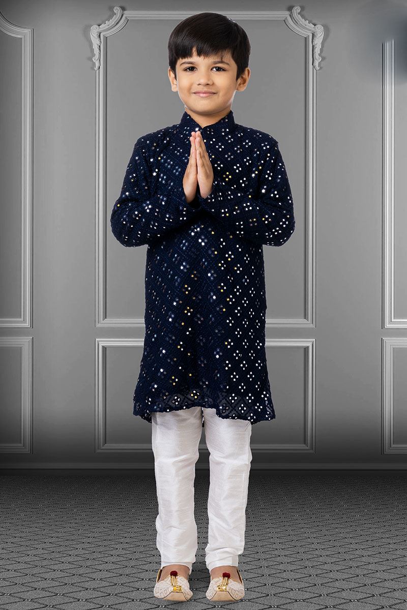 Awesome Navy Blue Colored Designer Kids wear