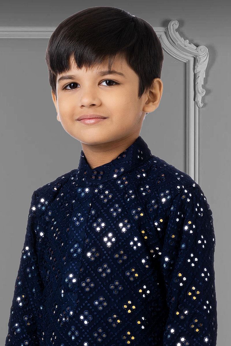 Awesome Navy Blue Colored Designer Kids wear