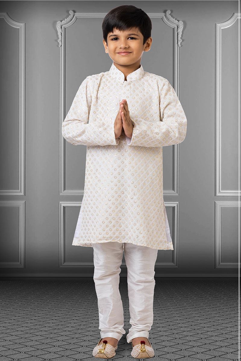 Charismatic Cream Colored Designer Kids wear