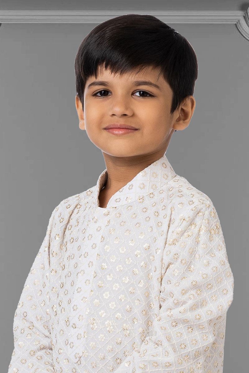 Charismatic Cream Colored Designer Kids wear