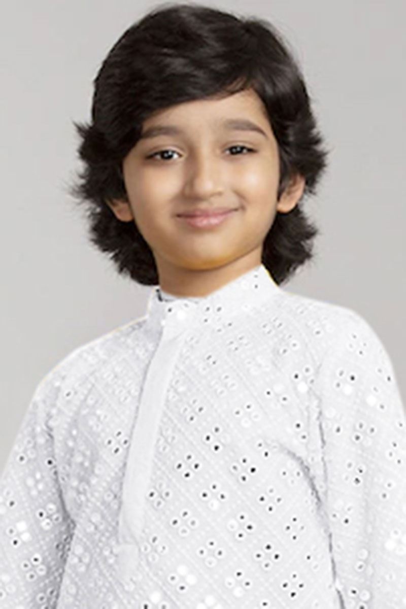 Charismatic White Colored Designer Kids wear